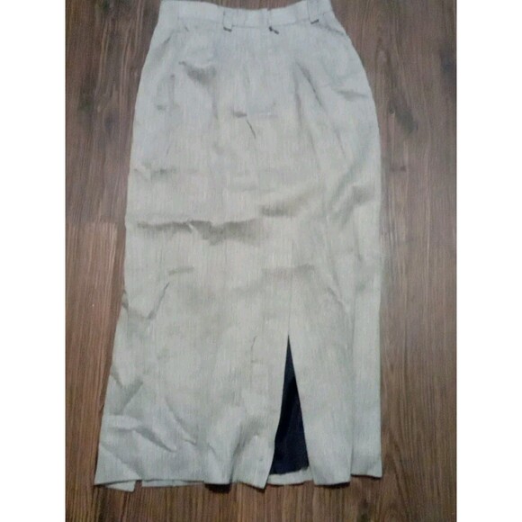 Talbots  Maxi Skirt Womens Size 8 Dry Clean Only Rayon Silk Blend black gray - Picture 4 of 8